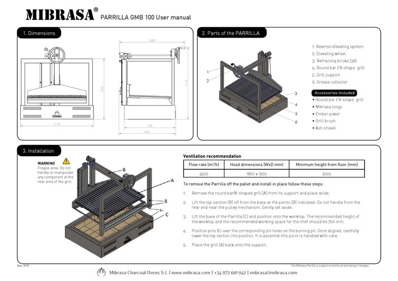 Mibrasa PARRILLLA GMB 100 user manual