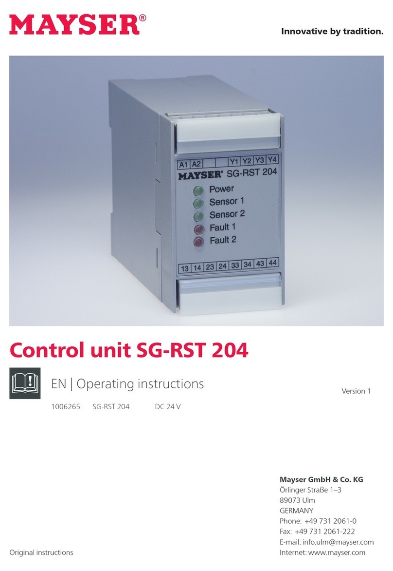 MAYSER SG-RST 204 operating instructions