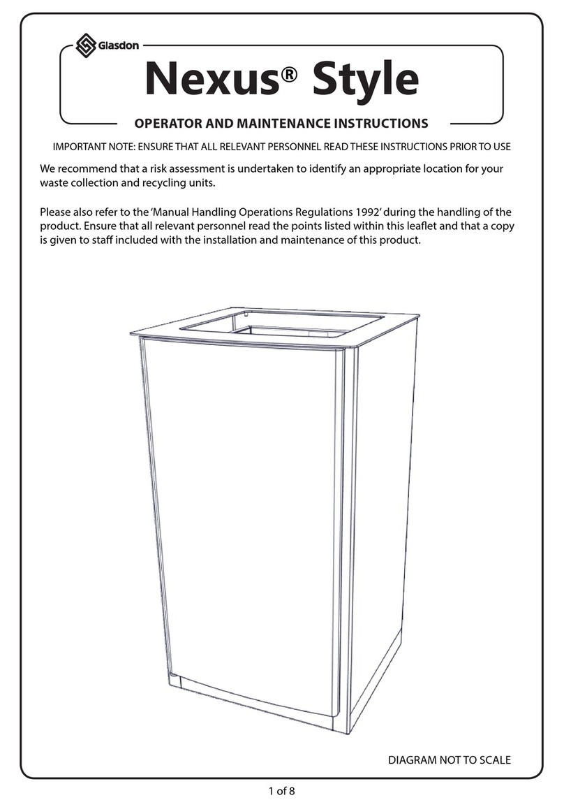 Glasdon Nexus Style Operator and Maintenance Instructions