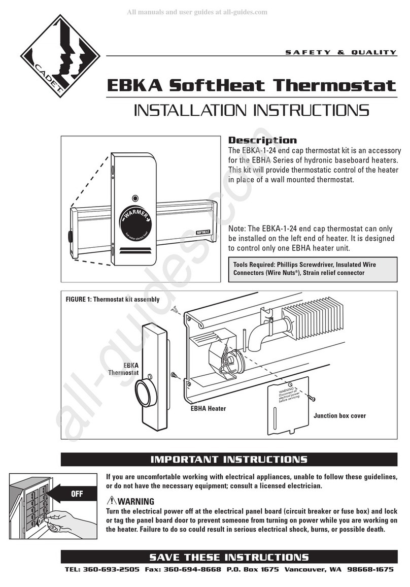 Cadet EBKA Series User manual