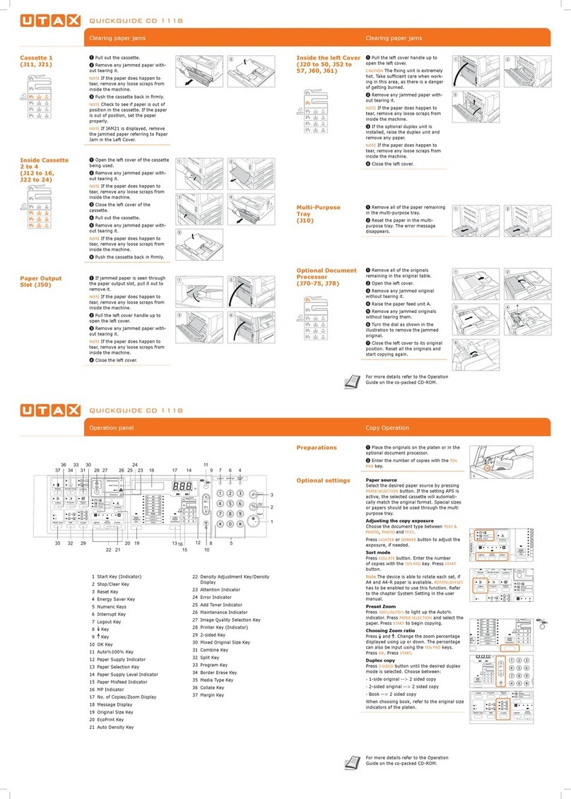 Utax CD 1118 User manual