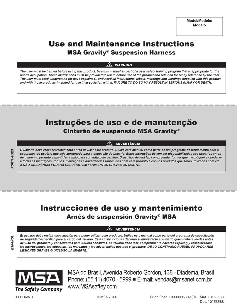 MSA Gravity Operation instructions