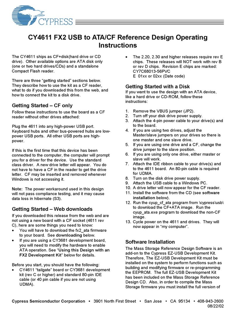 Cypress CY4611 operating instructions