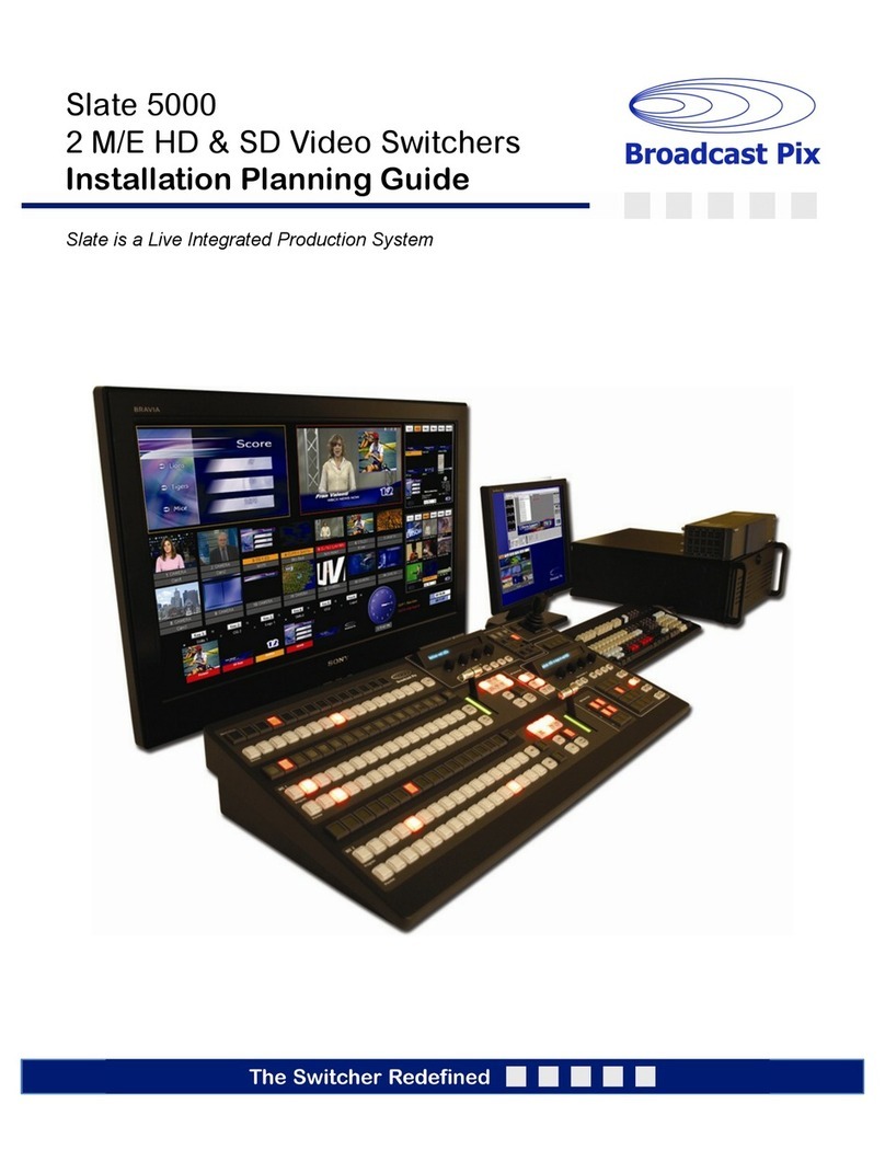 Broadcast Pix Slate 5000 Series Installation planning guide Broadcast Pix Slate 5000 Series Installation planning guide