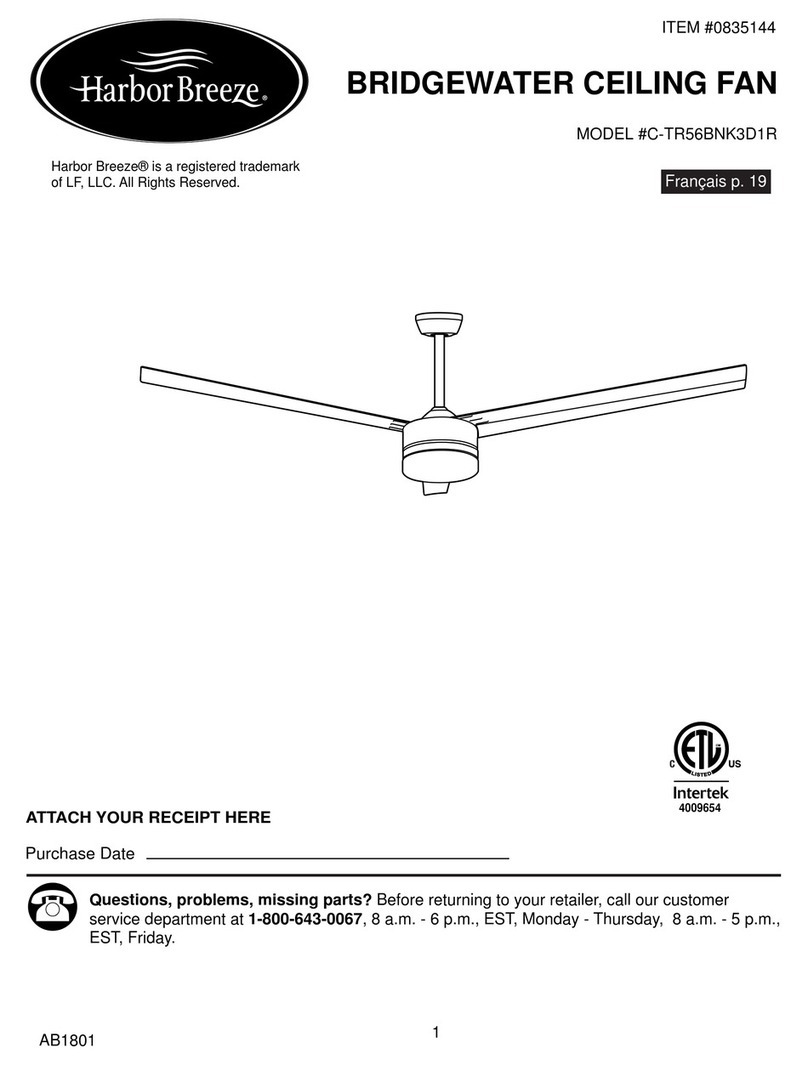 Harbor Breeze C-TR56BNK3D1R User manual Harbor Breeze C-TR56BNK3D1R User manual