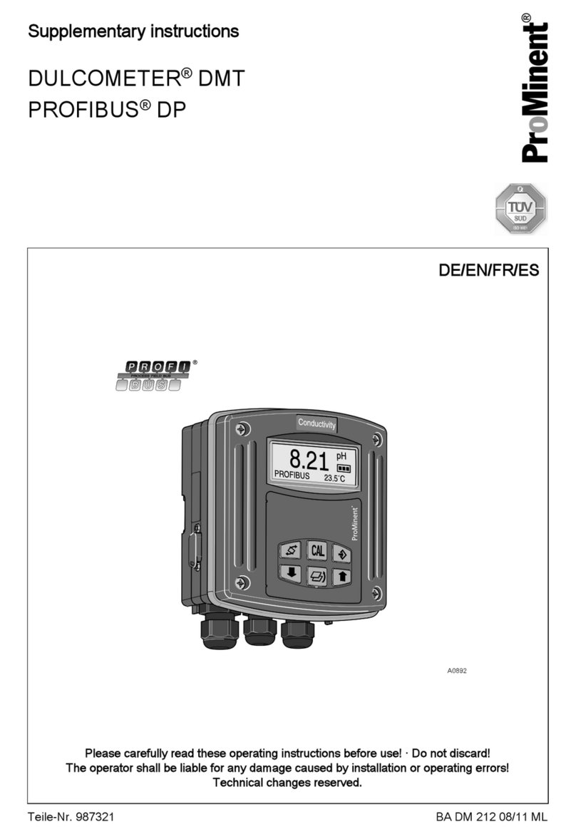 ProMinent PROFIBUS DP Supplementary instructions