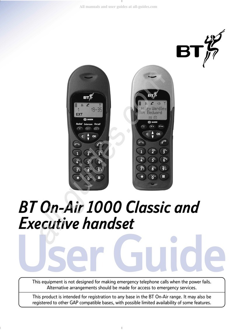 BT CALLER DISPLAY 1000 User manual