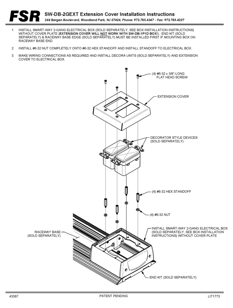 FSR SW-DB-2GEXT installation instructions FSR SW-DB-2GEXT installation instructions