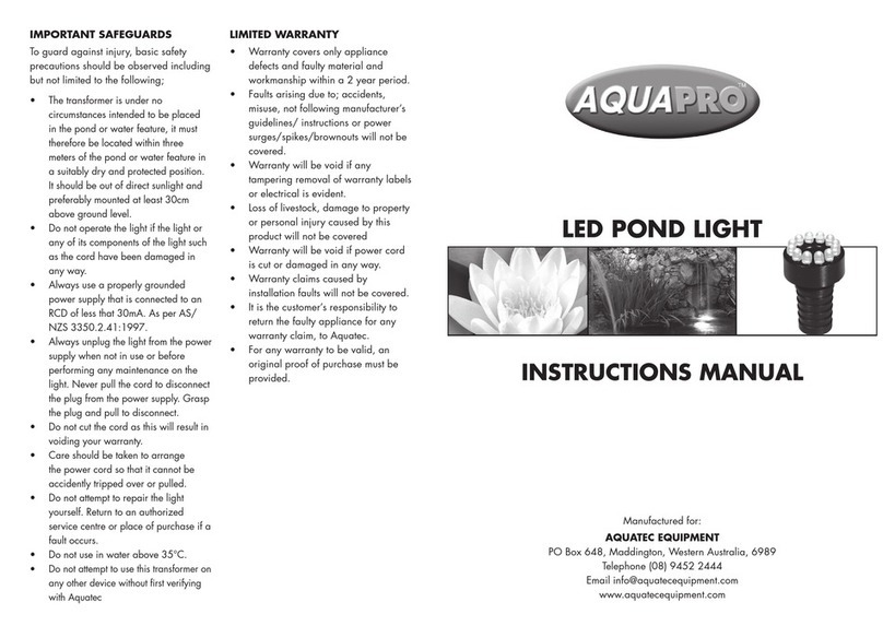Aquatec AQUAPRO 12 LED RING LIGHT instruction manual