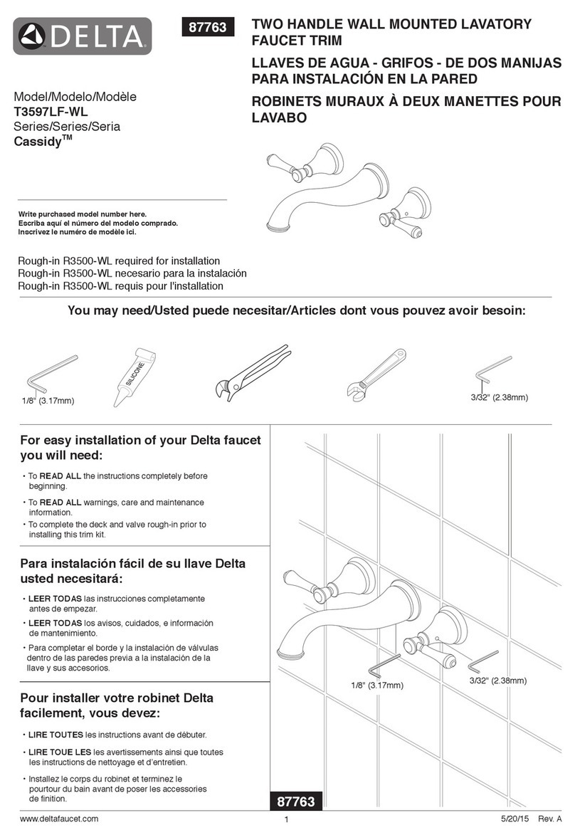 Delta CASSIDY Series User manual