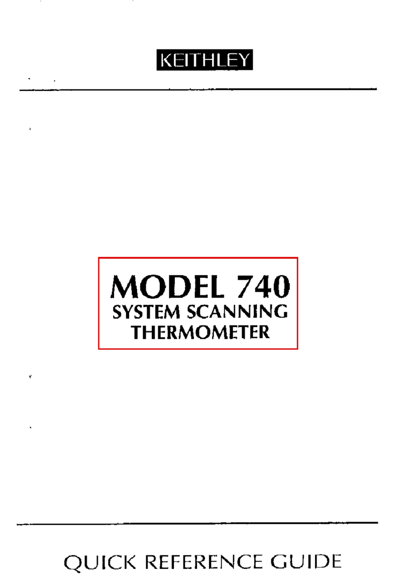 Keithley 740 Quick reference guide