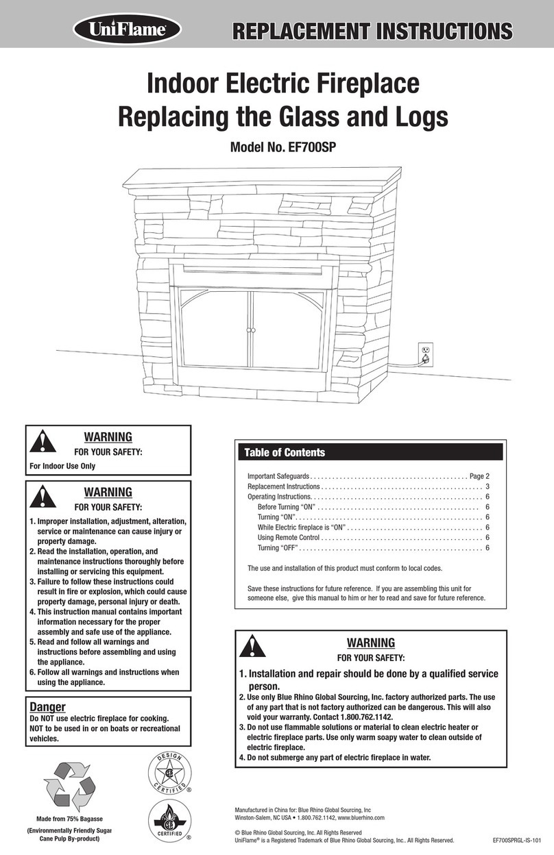 BlueRhino UniFlame EF700SP Replacement instructions