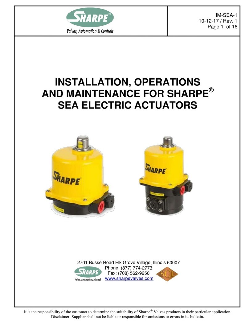 Sharpe SEA ? Installation, operation and maintenance manual