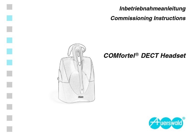 Auerswald COMfortel DECT Headset Commissioning instructions