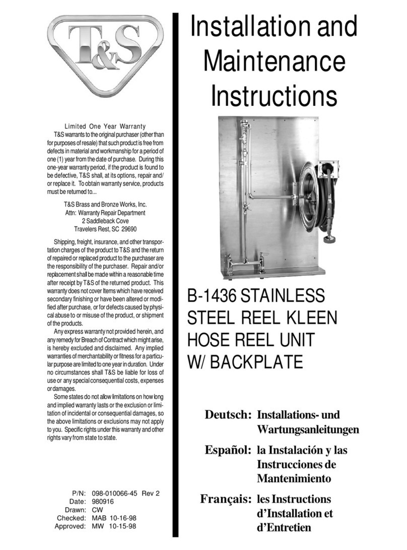 T&S B-1436 Installation and maintenance instructions