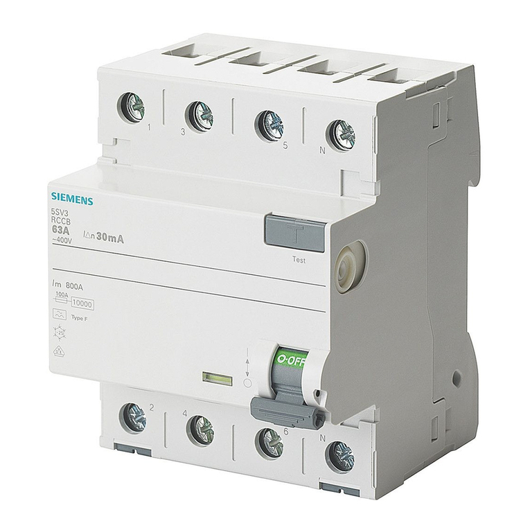 Siemens 5SV4 Series User manual Siemens 5SV4 Series User manual