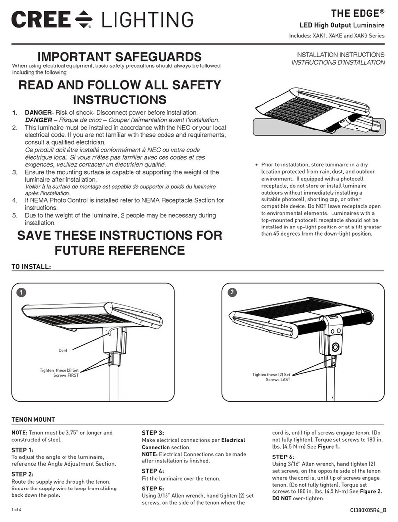 Cree Edge XAKE Series installation instructions