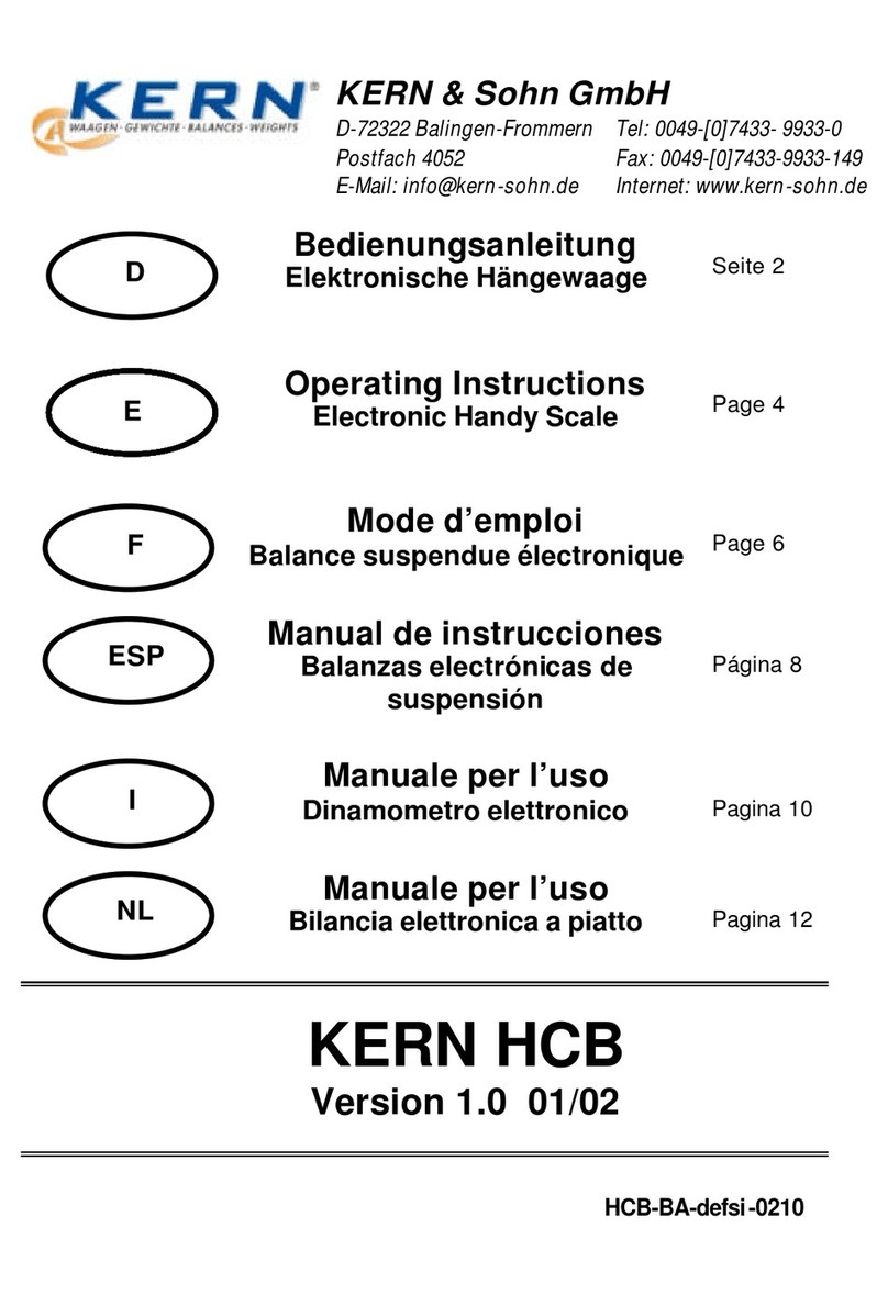 KERN HCB 20K50 User manual