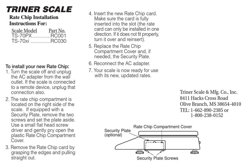 Triner Scale TS-70PX User manual Triner Scale TS-70PX User manual