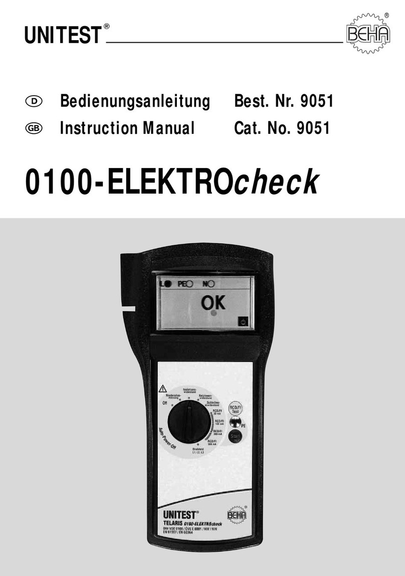 BEHA UNITEST 0100-ELEKTROcheck instruction manual