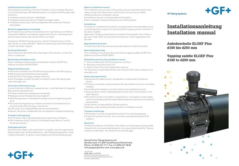 GF ELGEF Plus d180 mm installation manual GF ELGEF Plus d180 mm installation manual