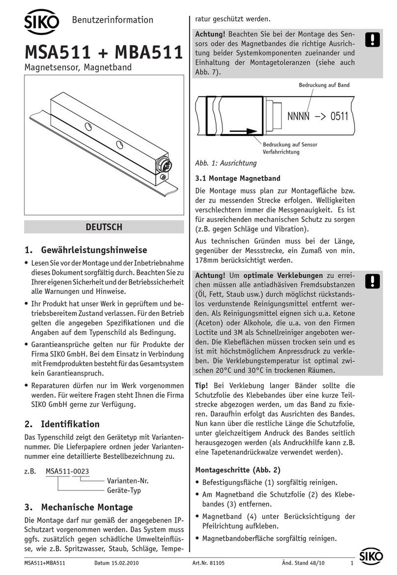 Siko MSA511 User information