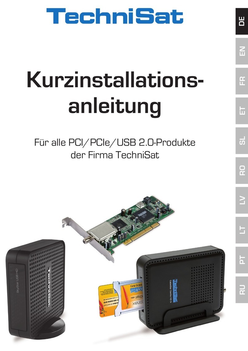 TechniSat CableStar Combo HD CI Quick installation instructions