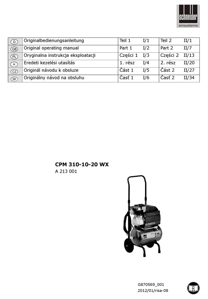 Schneider Airsystems CPM 310-10-20 WX Installation instructions