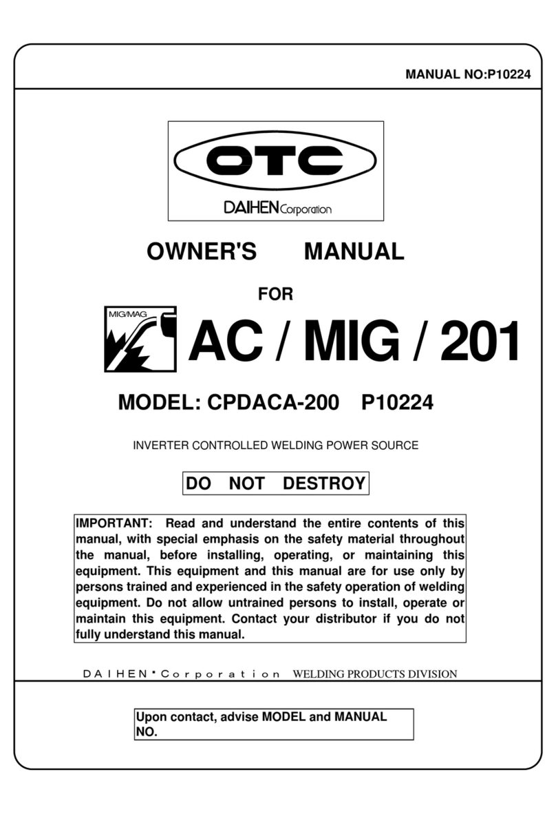 Daihen OTC AC/MIG/201 CPDACA-200 owner's manual