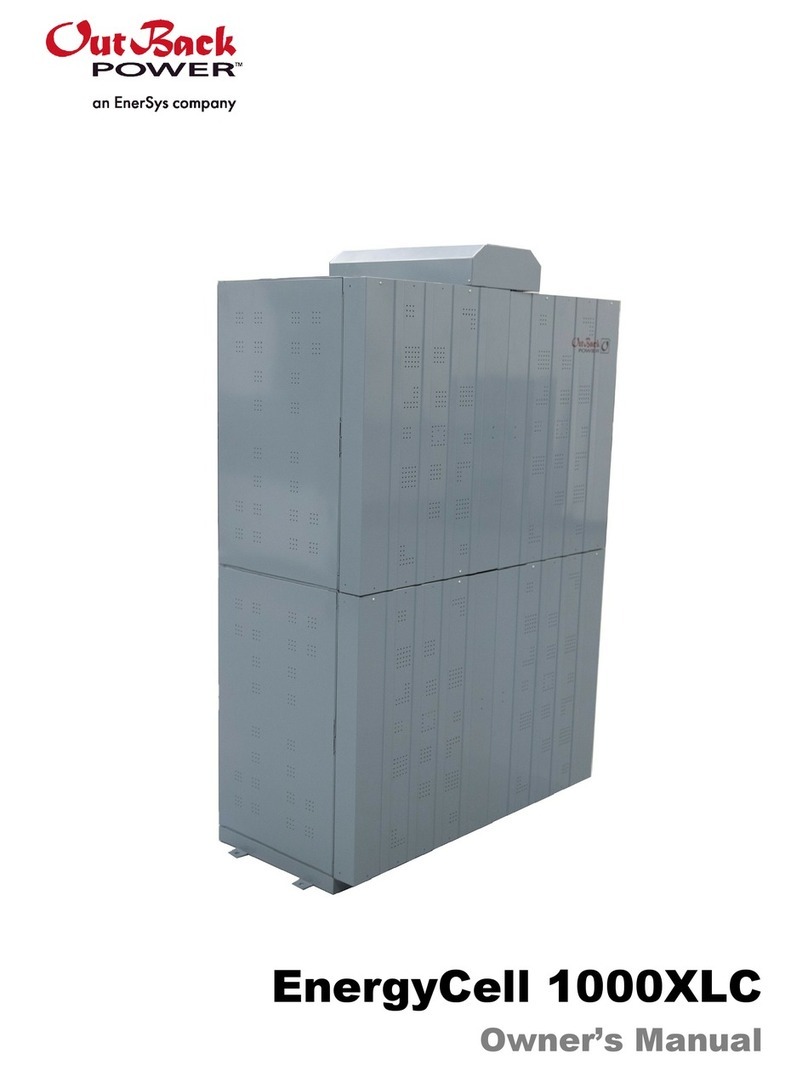 EnerSys Outback Power EnergyCell 1000XLC User manual