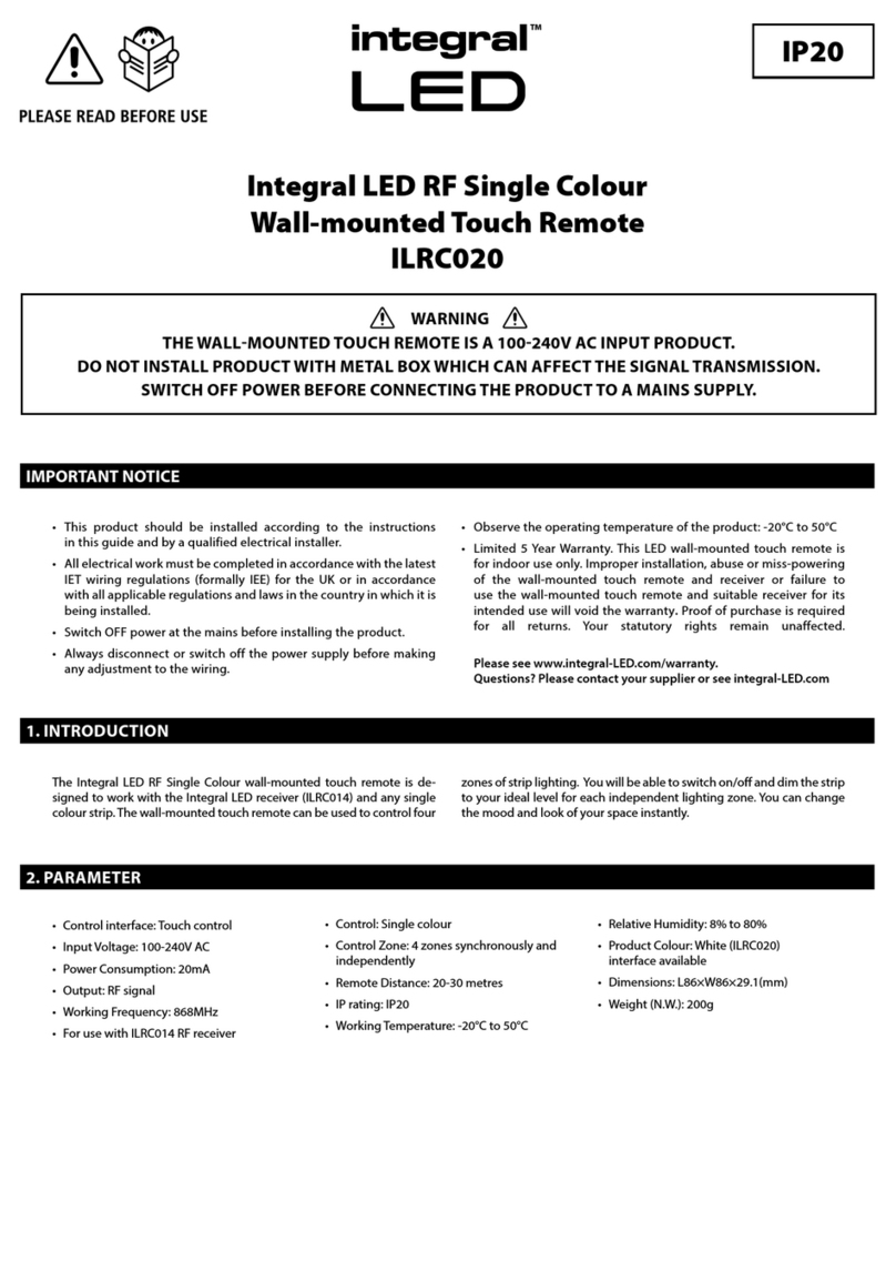Integral LED ILRC020 User manual