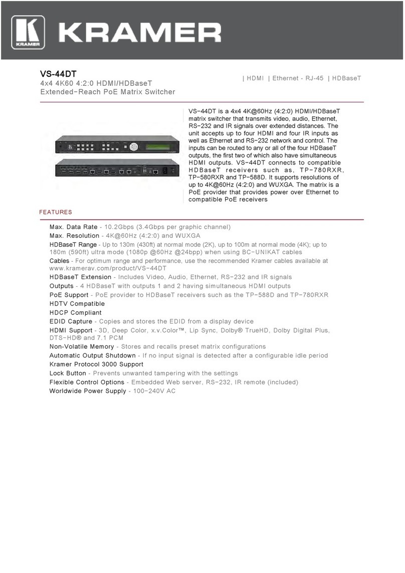 Kramer VS-44DT User manual