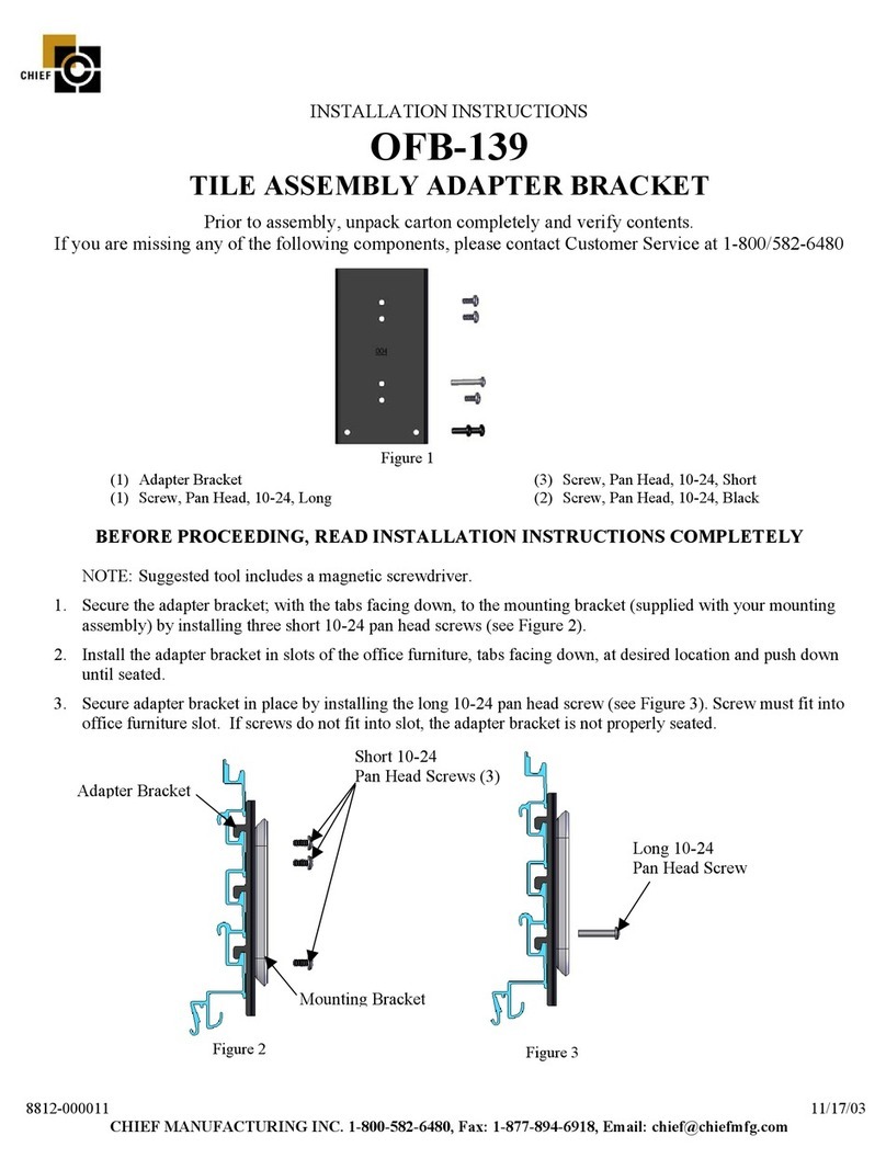 CHIEF OFB-139 installation instructions