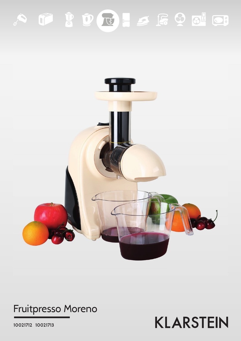 Klarstein Fruitpresso Moreno User manual Klarstein Fruitpresso Moreno User manual