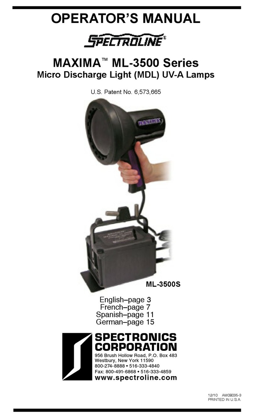 Spectroline MAXIMA ML-3500 Series Operator's manual