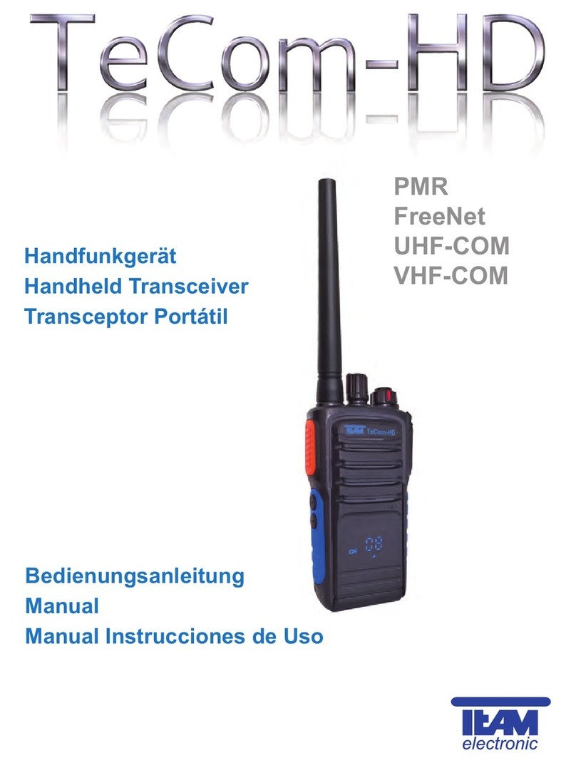 Team Electronic TeCom-HD UHF-COM manual