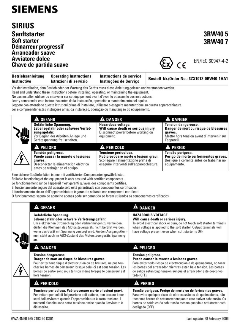 Siemens SIRIUS Series User manual