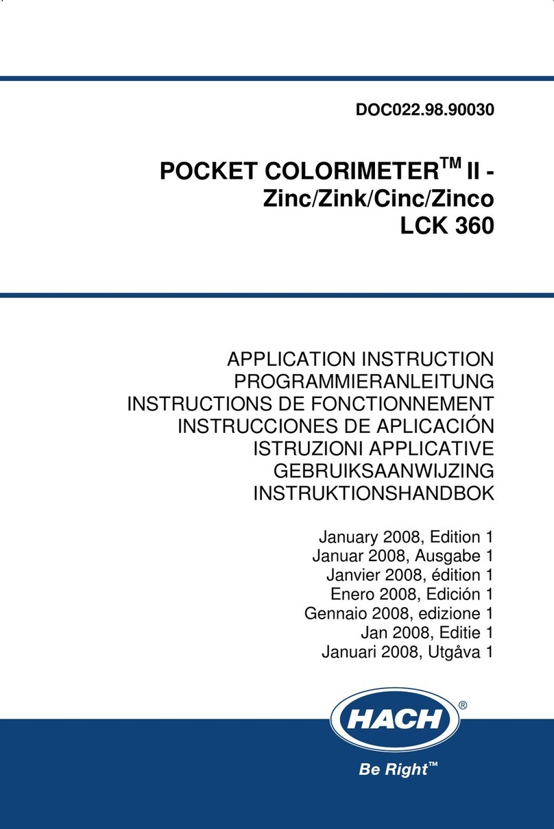 Hach POCKET COLORIMETER II LCK 360 Zinc User guide