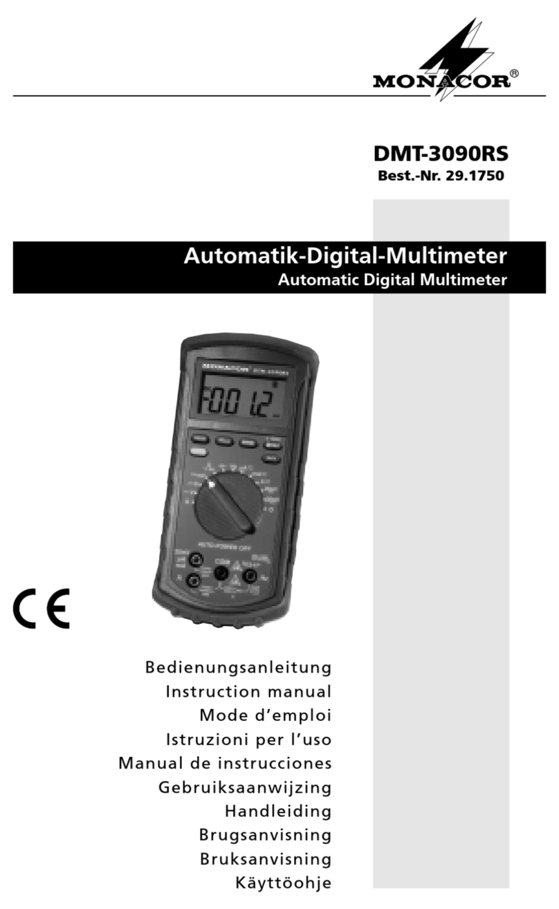 Monacor DMT-3090RS User manual Monacor DMT-3090RS User manual