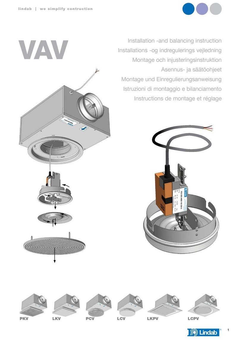 Lindab PKV Instructions for use