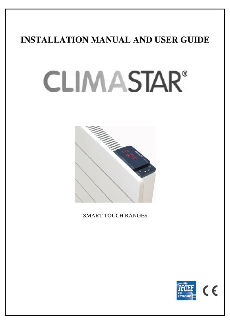 CLIMASTAR SMART TOUCH 500 Installation manual and user's guide