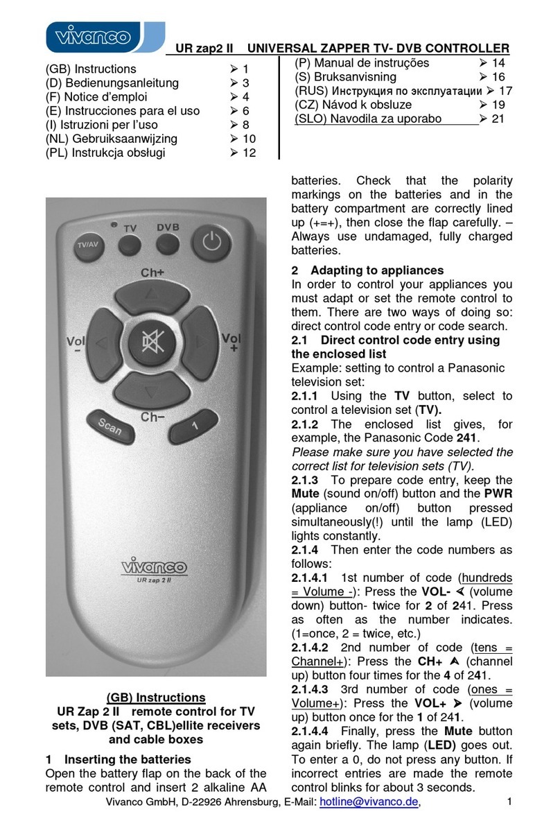 Vivanco UR zap2 II instructions Vivanco UR zap2 II instructions