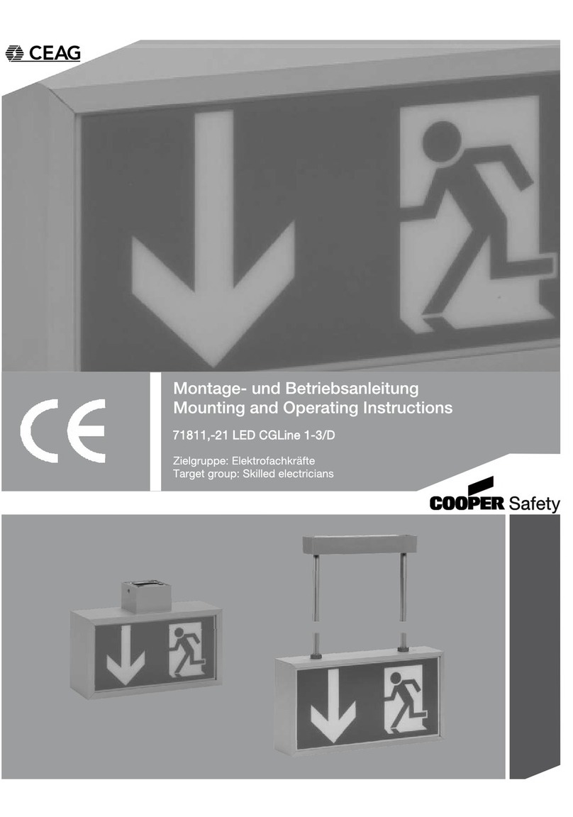 Cooper safety CEAG 71811 LED CGLine 1-3/D Mounting and operating instructions