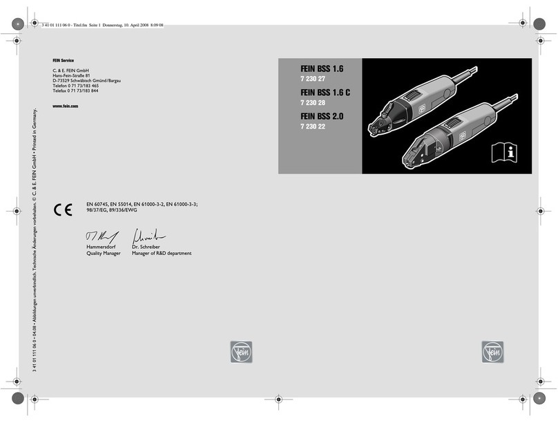 Fein BSS 1.6 User manual