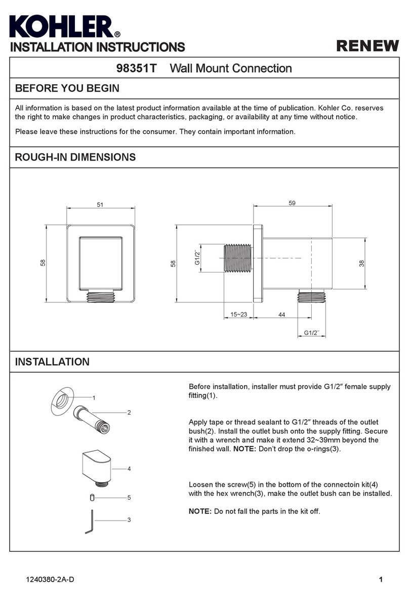 Kohler Renew 98351T installation instructions