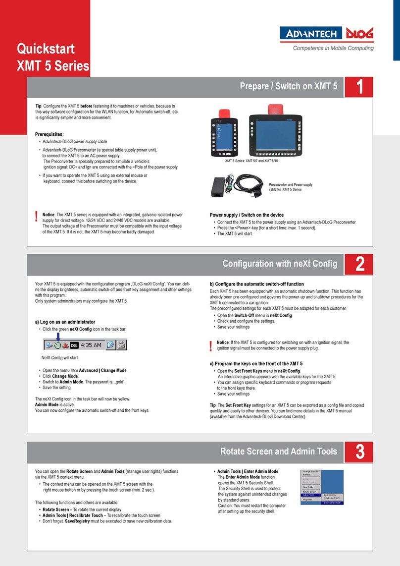 Advantech DLoG XMT 5 Series quick start
