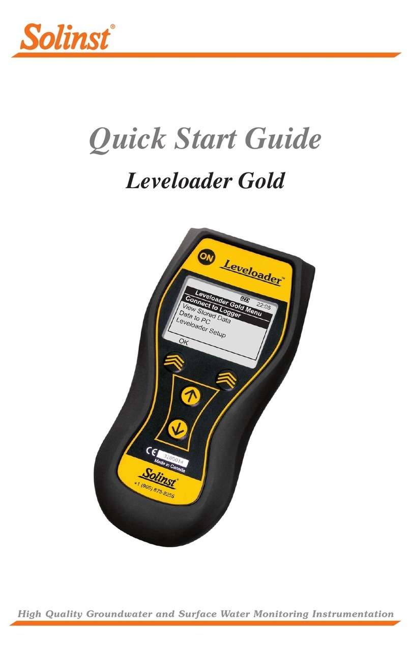 Solinst Leveloader Gold quick start guide
