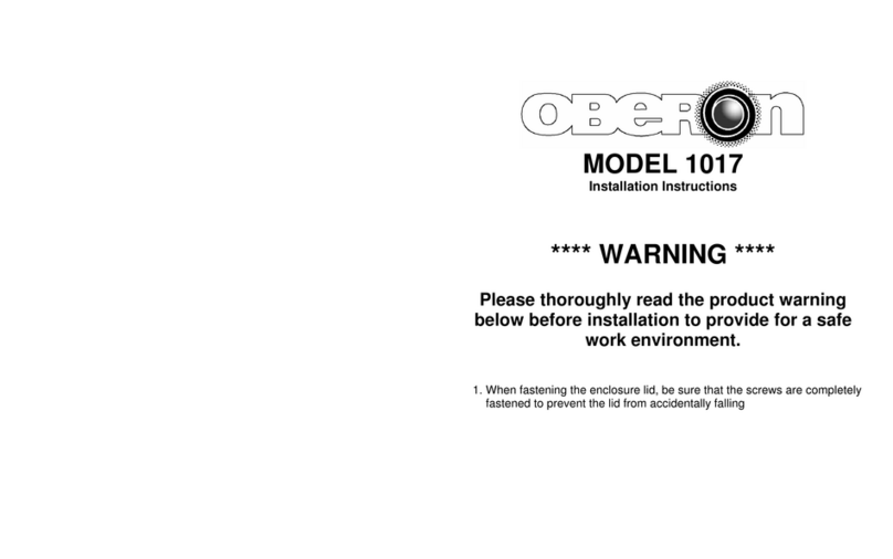 OBERON 1017 User manual