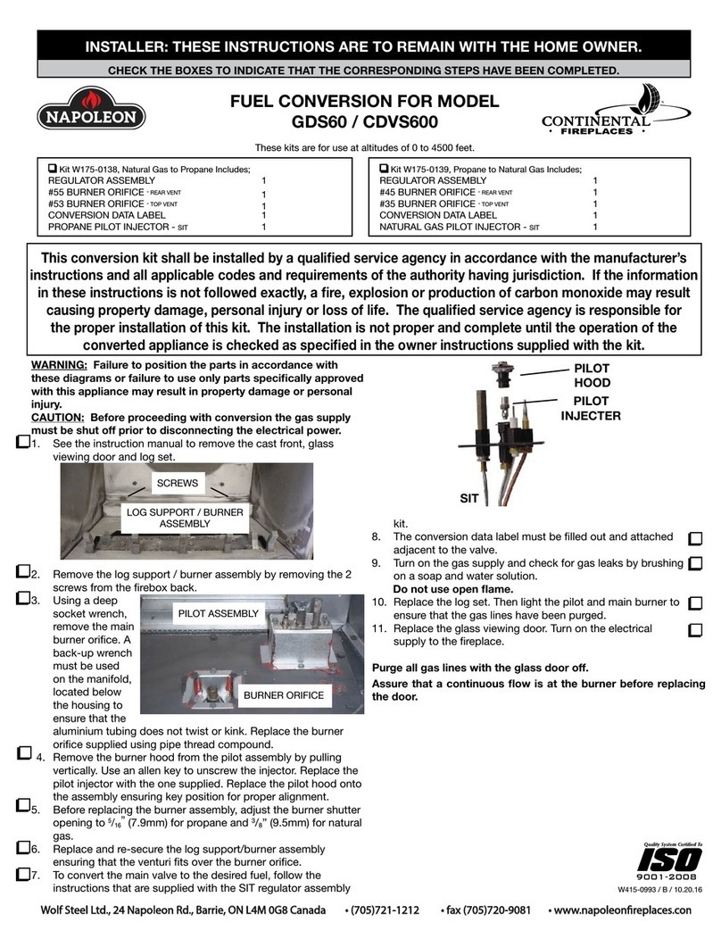 Napoleon GDS60 User manual