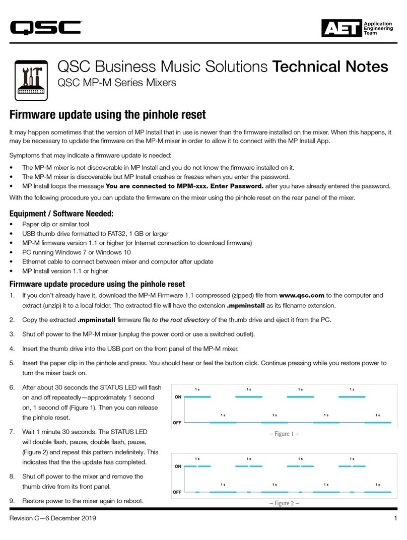 QSC MP-M Series Technical notes QSC MP-M Series Technical notes